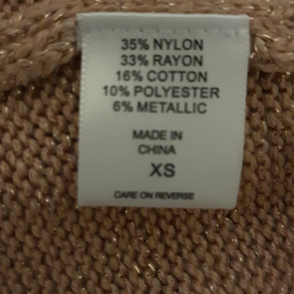 Soho Jeans Peach Metallic Rhinestone Knit … - Picture 8 of 8